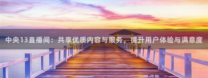 乐球吧在线直播：中央13直播间：共享优质内容与服务，提升用户体验与满意度